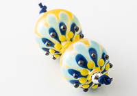 Yellow Lampwork Dahlia Bead Pair alternative view 2