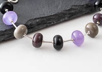 Purple and Silver Lampwork Bracelet alternative view 1