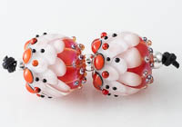 Lampwork Dahlia Beads