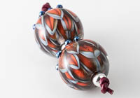 Lampwork Dahlia Bead Pair alternative view 1