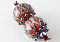 Lampwork Dahlia Bead Pair alternative view 2