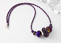 Purple Beaded Bead Necklace alternative view 1