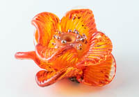 Orange Lampwork Rose Bead