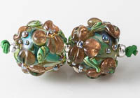 Flowery Lampwork Beads