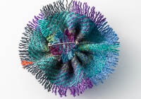 Harris Tweed Flower Brooch alternative view 1