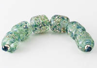 Mossy Lampwork Barrel Beads alternative view 2