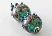 Lampwork Dahlia Bead Pair alternative view 1