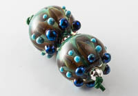 Lampwork Dahlia Bead Pair alternative view 2