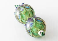 Lampwork Dahlia Bead Pair alternative view 1