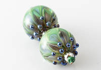 Lampwork Dahlia Bead Pair alternative view 2