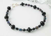 Black Lampwork Bracelet