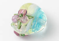 Pink Flower Lampwork Heart alternative view 1