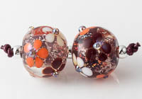 Dichroic Flowery Lampwork Beads