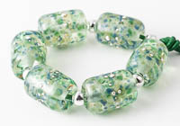 Mossy Lampwork Barrel Beads alternative view 2