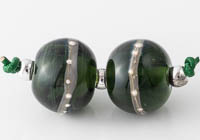Dark Green Lampwork Beads