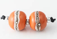 Orange Lampwork Beads