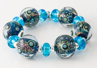 Dichroic Lampwork Dotty Beads