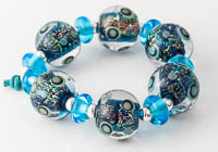 Dichroic Lampwork Dotty Beads alternative view 1