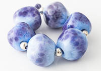 Blue and Purple Lampwork Beads