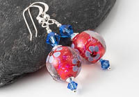 Flowery Dichroic Earrings alternative view 1