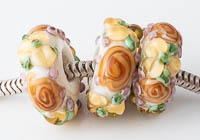 Flowery Lampwork Charm Bead alternative view 1