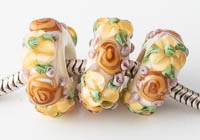 Flowery Lampwork Charm Bead