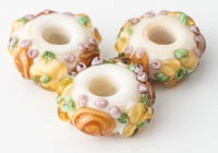 Flowery Lampwork Charm Bead alternative view 2