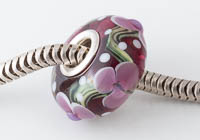 Silver Cored Flowery Lampwork Charm Bead alternative view 1