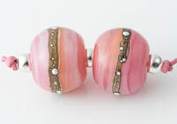 Pink Lampwork Beads