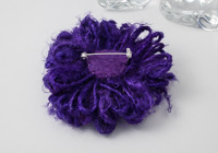 Purple Silk Flower Brooch alternative view 1
