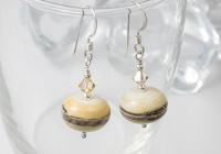 Ivory Lampwork Earrings