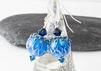 Blue Dahlia Lampwork Earrings alternative view 1