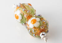 Glittery Lampwork Flower Beads alternative view 2