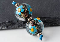 Dichroic Lampwork Flowery Beads alternative view 1