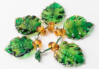 Autumnal Lampwork Leaves alternative view 1