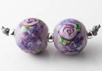 Lampwork Rose Beads