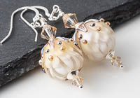 Dahlia Lampwork Earrings