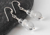 "Ice Quartz" Lampwork Earrings alternative view 1