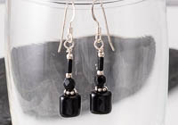 Black and Silver Earrings alternative view 1