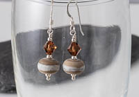 Brown Tumbled Lampwork Earrings alternative view 1