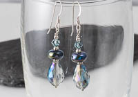 Sparkly Blue Silver Earrings alternative view 1