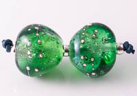 Green Lampwork Beads