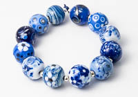 Blue Lampwork Beads