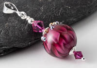 Dahlia Lampwork Pendant