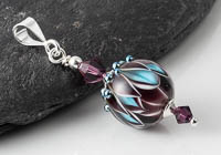 Dahlia Lampwork Pendant