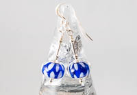 Blue Petal Lampwork Earrings