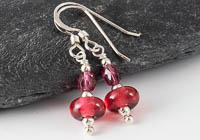 Pink Lampwork Earrings