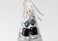 Black Glass Earrings