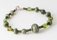 Olive Green Lampwork Bracelet alternative view 2