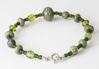 Olive Green Lampwork Bracelet alternative view 1